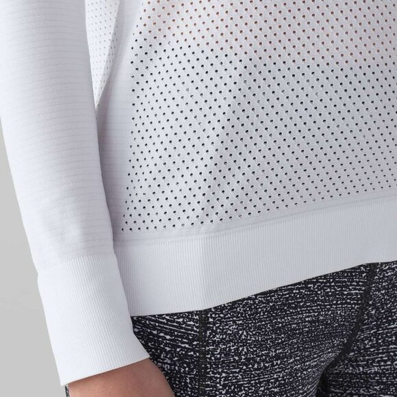 lululemon | Breeze By long sleeve tech top White Size 10 - Picture 2 of 7